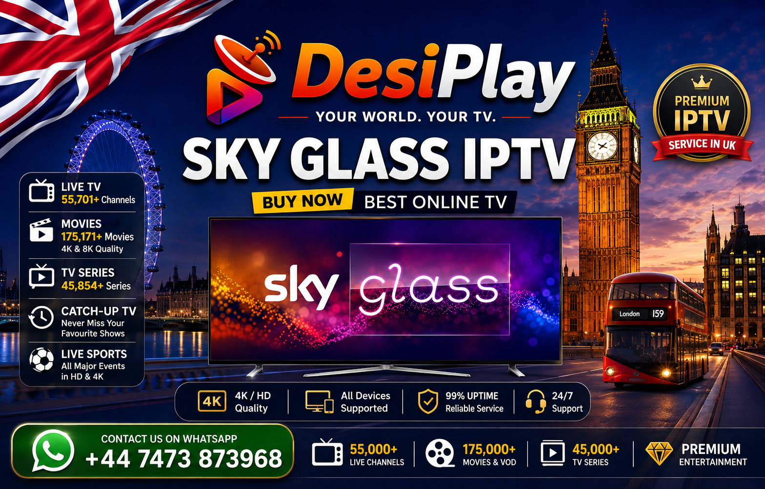 SKYGLASS IPTV SUBSCRIPTION – (2026) SKY GLASS IPTV RESELLER Panel